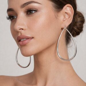 Elegant Silver Hoop Earrings